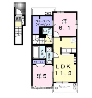 ポラールA【2階】の間取り