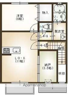 サン・ライフ【202号室】の間取り