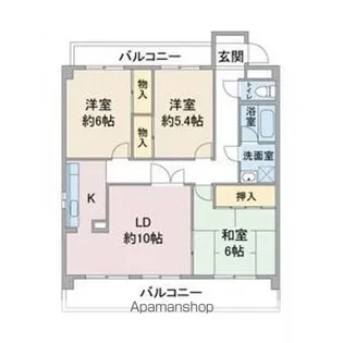 ソレイユ社ヶ丘【3階】の間取り