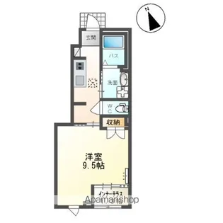 仮称)山形市双月町1丁目アパート【107号室】の間取り