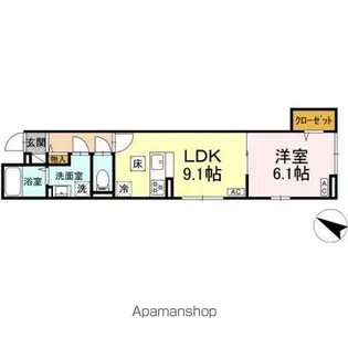 セレスティア大森東【1階】の間取り