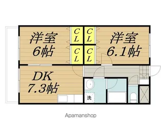 サンヴィレッジ【306号室】の間取り