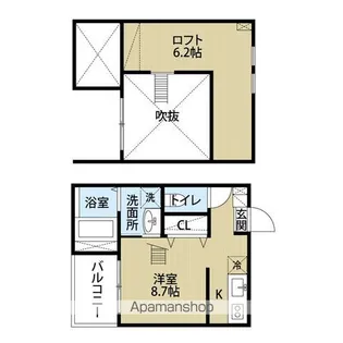 1Rの間取り画像