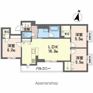 ADVANCE【301号室】の間取り
