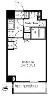 パークキューブ四谷三丁目【10階】の間取り