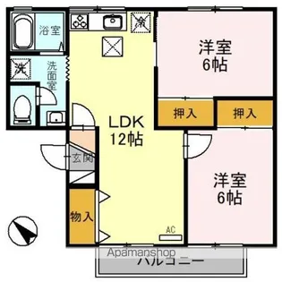 EAST NONAMI 壱番館【1階】の間取り