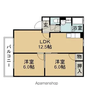 グリーン御膳洞【2階】の間取り