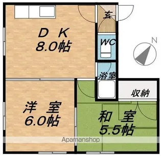 札美マンション【202号室】の間取り