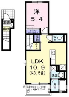 東京都羽村市富士見平2丁目【アパート】の間取り