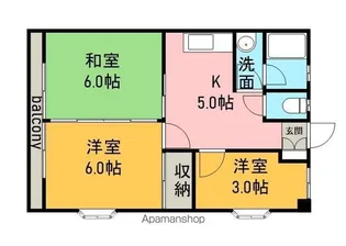 一宮パークハイツ【3階】の間取り