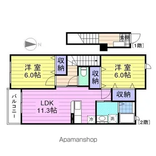 グレース・ガーデンⅢ【2階】の間取り