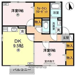アリオス B【2階】の間取り