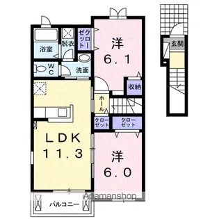 フィオーレSK【2階】の間取り