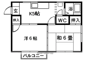ファミール緑花苑B棟【2階】の間取り