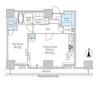 ベルファース芝浦タワー【26階】の間取り