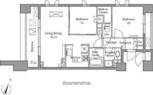 レジディア水道橋【13階】の間取り