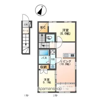 ラグーナ青葉台【2階】の間取り