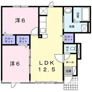 ビサイドパーク【1階】の間取り