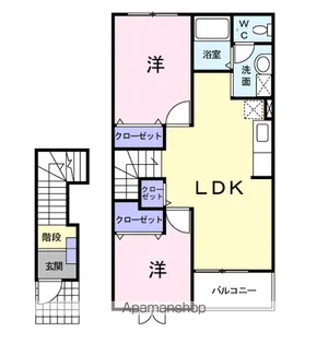 サニーフォレストⅢ【2階】の間取り