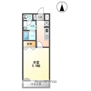 メルヴェーユ新成A【103号室】の間取り