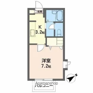 メゾンドジャネル【2階】の間取り