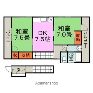 第2山下ビル別館【1号室】の間取り