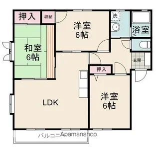 リバティ丸子【101号室】の間取り