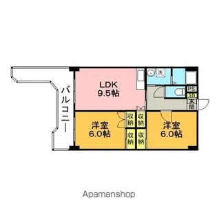草場ハイツ【3階】の間取り