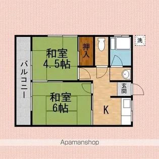 コーポきむら【A201号室】の間取り
