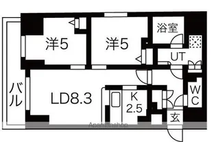 プレール・ドゥーク南千住【14階】の間取り