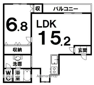 ヴィラヒエイB【1階】の間取り