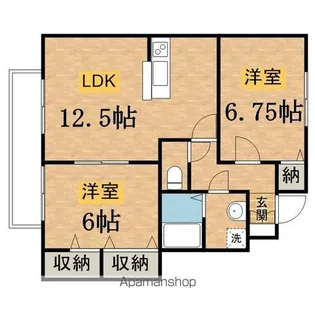 ローズコート落合【1階】の間取り