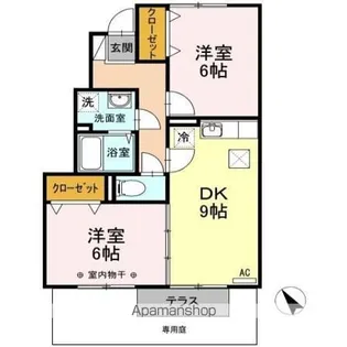 クラウディアコート I【1階】の間取り