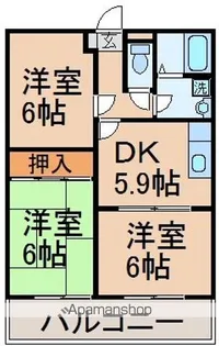 カステリヨ 三光【2階】の間取り