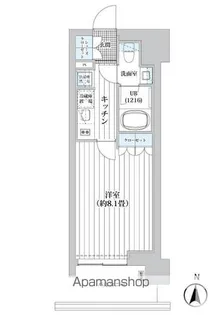 ライオンズフォーシア清澄白河【8階】の間取り