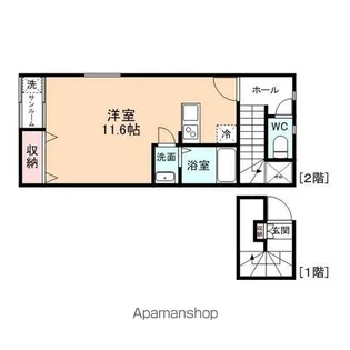 FIRST SQUARE C棟【203号室】の間取り