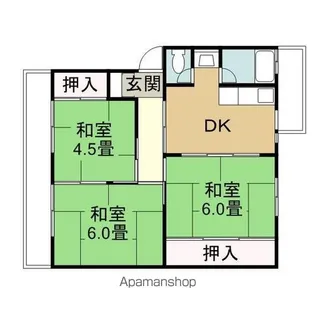 第一コーポ唐子【4階】の間取り