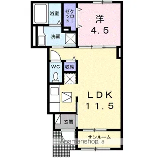 ブリッサ【1階】の間取り
