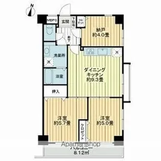 東京都中野区江古田4丁目【マンション】の間取り