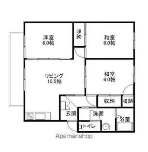 ゆきハイツB棟【201号室】の間取り
