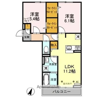 エスポアハイム【2階】の間取り