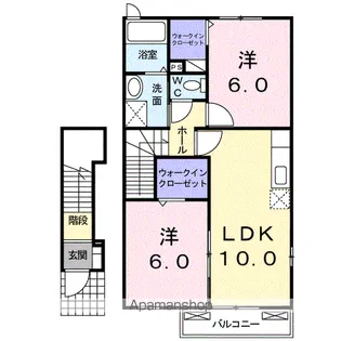ピュア サイトB【2階】の間取り