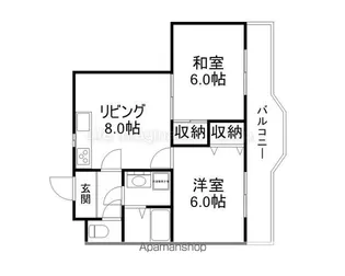 カーム瀬田【4階】の間取り