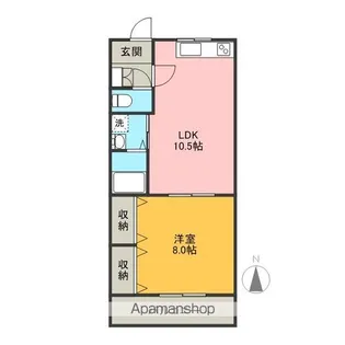 ヴィブレヴィスタシアA【1階】の間取り