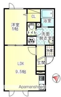 ETERNAL(エターナル)【205号室】の間取り