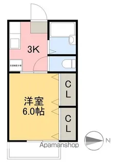 メゾン南万々【1階】の間取り
