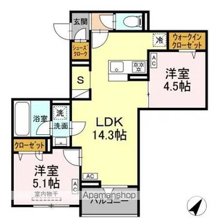 セレスティア東尾久II【2階】の間取り