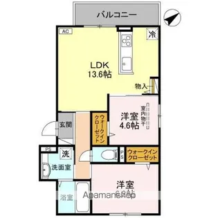 メゾン・ド・フルーレ桜【201号室】の間取り