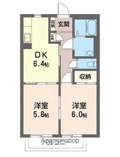 マイネハイマート藤塚K【203号室】の間取り