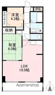 ディアコート茜【4階】の間取り